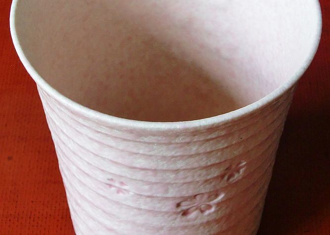 清水焼　マグカップ　さくら（ピンク）